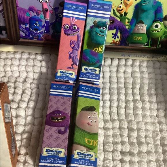Revolution Disney Pixar Monsters University Makeup Set Bag Lips Powders & More - Picture 8 of 14